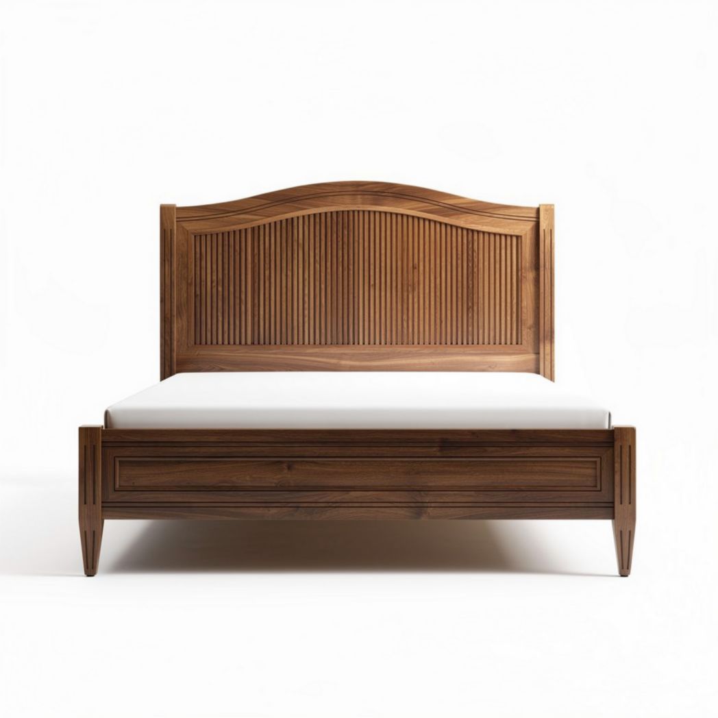 Houten bed met hoge rugleuning en geïntegreerde opberglade 200 x 160 x 120cm