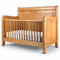 Houten wieg met matras afmetingen 120 x 60 x 100cm in natuurlijk hout