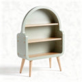 Houten plank met groene afwerking voor kinderkamer 50 x 30 x 85cm