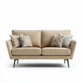 Tweed bankstellen met kussens in bruin en grijs 180 x 85 x 75cm